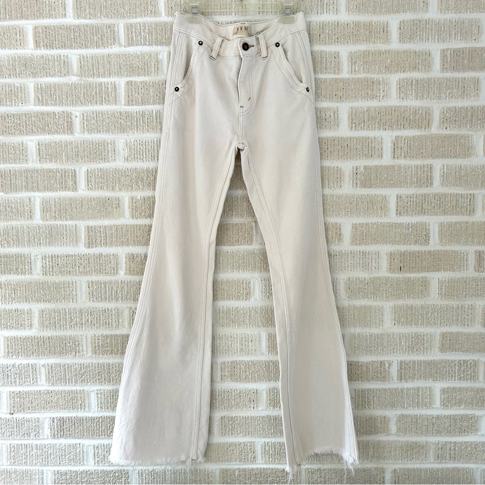 FREE PEOPLE Off White Denim Boot Cut Jeans